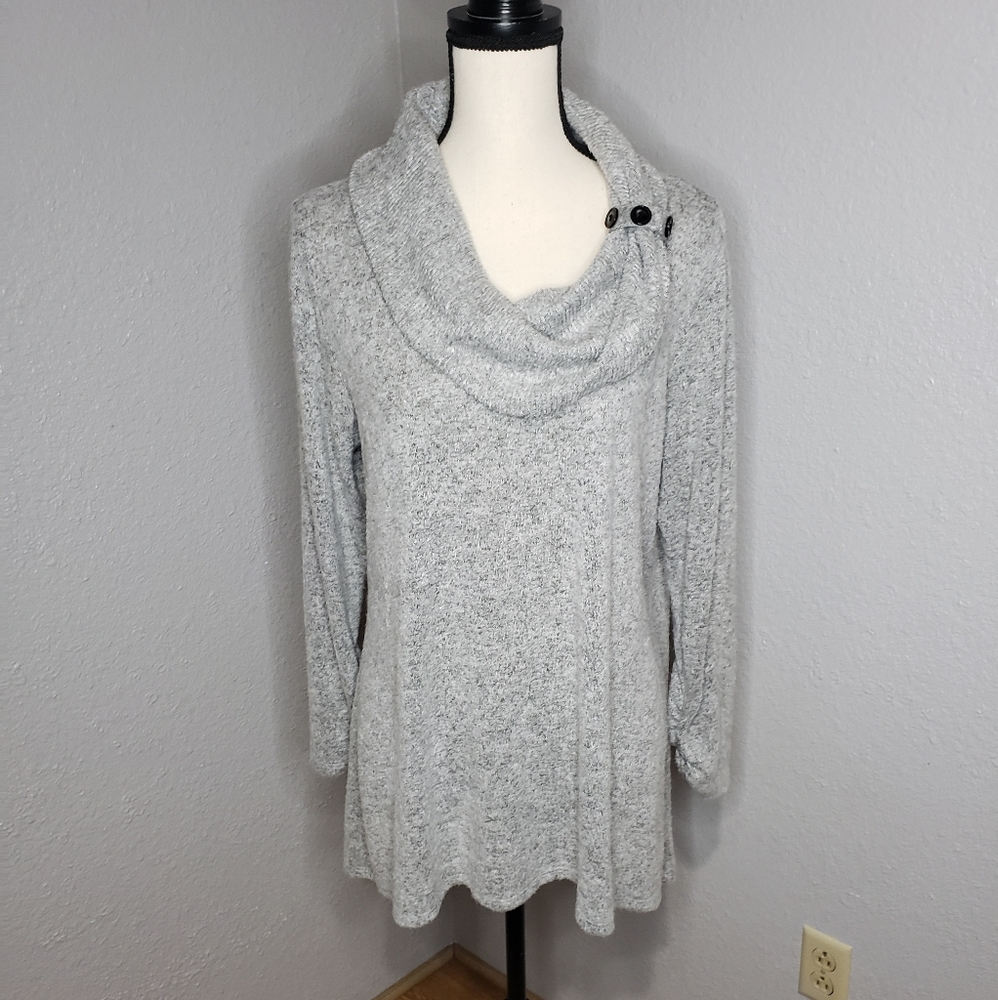 Alyx Soft Grey Cowl Neck Sweater